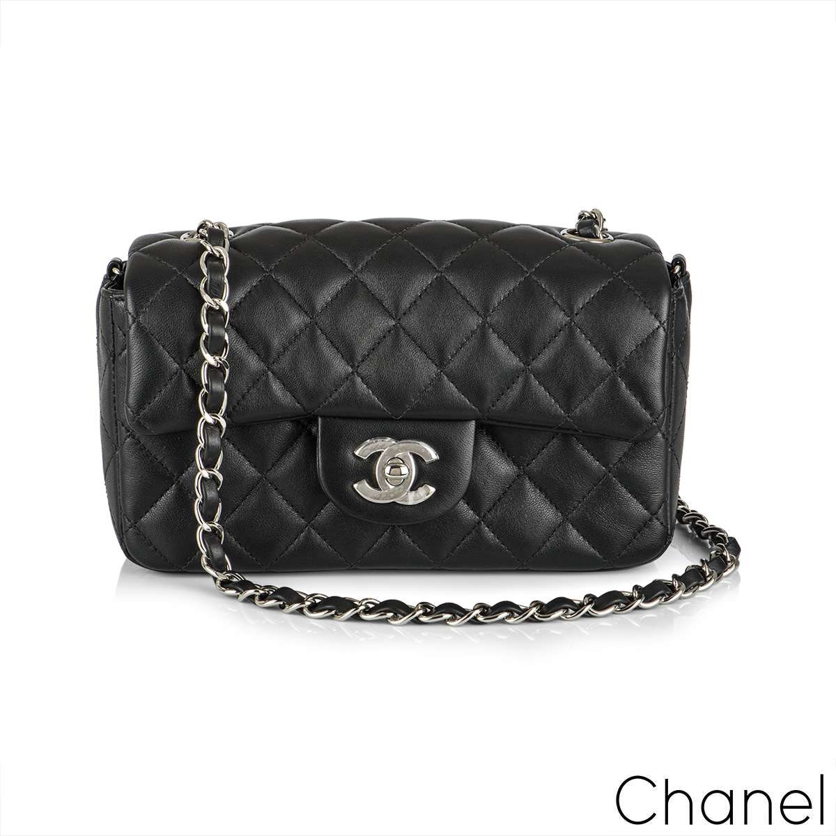 Chanel Black Lambskin Classic Mini Flap Bag